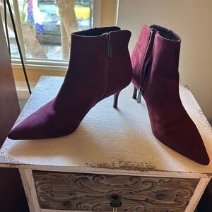 Charles By Charles David Wine Heeled Boots